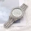 Nuevo Reloj de Moda Europea con Banda de Acero Aleado Incrustada con Diamantes y Tachuelas de Estrella, Pulsera Cubana Hip-Hop Transfronteriza Combinada con Reloj para Hombre