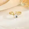 Anillo Popular Exquisito de Piedra Preciosa Ultra Brillante Nicho Lujo Ligero Personalizado para Mujer Abierto Ajustable Anillo de Gama Alta Venta al por Mayor