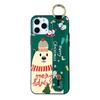 Adecuado para funda de teléfono móvil Apple 16 13Pro Max Reno Navideño Estampado Estéreo Soporte de Pulsera Funda de Teléfono Móvil Xr