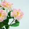 2 Tallos de Rosas Artificiales, Rosa Individual, Rosa Falsa, Entrada del Salón de Bodas, Mesa de Comedor, Mesa de Café Adorno Floral Decorativo