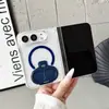 Aplicable para funda de teléfono iPhone Duo cristal de hielo alta transparencia anillo soporte magnético giratorio carcasa transparente anti-caída Apple Duo