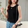 Camisola sin mangas de punto de cachemira para mujer, un cálido chaleco interior, elegante y versátil, suave y amigable con la piel