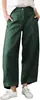 Pantalones de pierna ancha cropped ajustados de cintura alta, estilo casual suelto de nuevo estilo para verano, transfronterizos europeos y americanos, en color liso con botones
