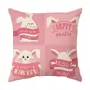 Funda de almohada de Pascua Amazon Cubierta para sofá de sala de estar Funda para almohada de coche Cojín para ventana de mirador Cintura de oficina