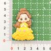Tarjeta grande de 8 accesorios de resina de dibujos animados de princesa hechos a mano, horquilla para el pelo, cuerda para la cabeza, pegatinas para el refrigerador, taza de agua, material de joyería