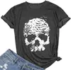 Camisetas de Calaveras para Mujer Esqueleto Divertido Gráfico Gótico Casual