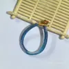 Accesorios DIY Hechos a Mano Cierre de Nudo de Diamante Gradiente de Colores Llavero Colgante Anillo Hebilla Cuerda de Decoración para Bolsa