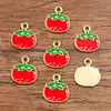 Varios Accesorios de Joyería de Aleación para Bricolaje Encantos Dorados Kc Esmaltados Serie de Verduras Calabaza, Rábano, Berenjena, Pimientos Colgantes