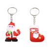 Nuevo regalo de Navidad llavero de Navidad adornos de campana de Papá Noel llavero colgante de calcetines de Navidad
