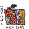 Bolsa de mezclilla y lona con diseño de fantasma de dibujos animados divertido de tema oscuro, parche de aplicación de aplique de parche de hierro bordado para ropa
