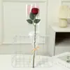 Bolsa de Embalaje de Flor Individual con Forma de Corazón de Nuevo Estilo, Materiales de Embalaje Floral DIY para Floristería, Bolsa Transparente Opp para Ramo al por Mayor