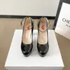 Zapatos de Tacón Alto con Plataforma Impermeables Estilo Hepburn Tacón de Aguja Puntiagudos de Moda Correa de Hebilla de Una Sola Tira Boca Baja Zapatos de Trabajo Princess Nocturna
