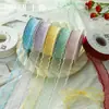 Novo Produto Shangjin Fita de Seda de Neve Flor Laço de Presente Renda Acabamento Fita de Gaze Fita para Buquê Fita Decorativa DIY