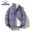 Tendencia de Moda de Invierno Unisex Abrigo de Algodón con Cuello Alto para Hombre Casual Forrado de Polar Cálido Abrigo de Algodón para Pareja con Imágenes para Personalización