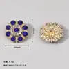 Botones Coloridos Incrustados con Diamantes, Aleación de Alta Gama, Versátiles Botones Redondos de Metal Perlado con Diamantes Completos para Primavera y Otoño, Accesorios para Abrigos