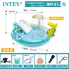 Piscina Inflable con Aspersor para Niños, Tobogán Acuático, Parque Infantil, Piscina de Arena, Piscina Casera, Piscina para Bebés con Pesca