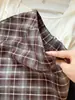 Falda lápiz retro de lana a cuadros para mujer, nueva falda corta chic de estilo coreano de cintura alta, entallada, línea A, para figuras petite