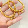 Pulsera de color dorado con legado antiguo para mujer, pulsera de cuentas con transferencia de olla de loto Sha Jin He He Mei Mei, pulsera de felicidad de dos generaciones, regalo