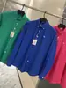 Camisa casual versátil de manga larga de color liso bordada de estilo japonés para hombre, nicho, verano 13345