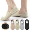 Calcetines de cachemir y seda de caña baja para otoño e invierno, suaves, alta elasticidad en el talón, silicona antideslizante, cálidos, a prueba de frío, invisibles, color liso, tipo calcetín de barco