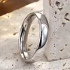 Anel de Banda Liso com Cruz de Aço Inoxidável Arco Redondo Superfície Brilhante Moda Simples Anel de Casal Masculino Feminino Joias de Aço Titânio Atacado