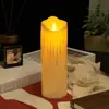 Controle Remoto para Concerto Vela Artificial Oscilante Guia de Confissão Luz de Atmosfera para Jantar Vela Recarregável Digital USB