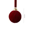 Nuevo adorno de bola de Navidad flocado de Amazon para decoración de árbol de Navidad DIY, bola individual con forma de reno de terciopelo, venta al por mayor