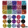 Set de 15 rejillas de diamantes AB de fondo plano de resina en colores jelly, diamantes para decoración de uñas de colores mixtos, diamantes adhesivos DIY hechos a mano, set de accesorios de diamantes transparentes grandes
