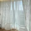 Shaoxing Keqiao Estilo Nuevo Calado Bordado Gasa Diseñador Cortina Pantalla Transparente para Dormitorio y Sala de Estar Personalización