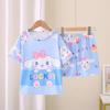 Pijamas de verano para niños, novedad de 2025, de manga corta, finos, para niños, grandes, adolescentes, ropa de casa, ropa exterior.