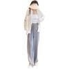 Pantalones deportivos de verano de pierna ancha de seda de hielo para niña, cintura alta, bajos 2025, pantalones deportivos modales frescos para el hogar para dormir para protección solar