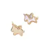 Nuevo Conjunto de Anillo y Aretes de Pegaso Unicornio Lindo Tridimensional para Mujer, Joyería de Lujo Ligero de Moda Popular, Accesorios