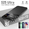 Smartphone S25 Ultra Transfronteiriço Novo Produto Tela HD 16+1t Memória Smartphone Fábrica de Origem