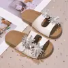 Pantuflas de Princesa con Pedrería para Niñas Moda Verano 2026 Nuevo Modelo Sandalias Versátiles para el Hogar al Aire Libre para Niñas