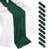 Amazon Bali Chifón Arrugado Caminos de Mesa Estilo Bohemio Gasa Arrugada Mantel para Bodas Fiestas de Cumpleaños