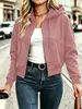 2026 Estación Independiente Deseo Amazon TUME Otoño/Invierno Color Sólido Manga Larga Con Capucha Cierre Cremallera Chaqueta Abrigo Ropa de Mujer