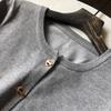Hilo de mecha Nuevo Estilo Francés Pequeña Fragancia Cárdigan Tejido para Mujer Cuello Redondo Suéter Corto Chaqueta Ropa Exterior Top