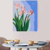 Pintura a Óleo Digital DIY Pintada à Mão Preencher Cor Decoração de Sala de Estar Quarto de Alto Valor Pintura Pendurada Tulipa