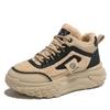 Invierno 2023 Nuevo estilo coreano ins zapatos tipo papá de caña alta forrados de polar para estudiantes femeninas plataforma de caña alta casual cálidos P018
