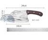 Cuchillo de doble propósito forjado para cortar y picar, adecuado para cocina casera, carnicería y corte de pescado; Cuchillo de Cocina Afilado y Engrosado, Acero Inoxidable