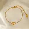Lele Jewelry Pulseira de Coração Simples em Aço Inoxidável Europeia e Americana Popular Nicho Design de Coração de Pêssego Joia Simples Versátil para Mulheres