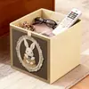 Caja de almacenamiento de dibujos animados retro, estilo cajón, para organizar ropa de temporada y artículos varios en casa, gran capacidad, plegable y lavable
