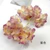 Simulação 16 garfo assado borda hortênsia corda fogo artesanato flor falsa diy cocar grampo de cabelo flor material acessórios fotografia adereços