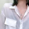 Collar de Trébol de Cuatro Hojas Giratorio de Diseño Nicho de la Marca de Moda Xxof para Mujer Lujo Accesible Versátil Colgante de Circonita Cadena Clavicular de Alta Gama