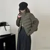 Chaqueta Ligera de Algodón con Plumas para Mujer 2024 Nueva Cuello Alto Moda Otoño e Invierno Estilo Coreano Simple Chaqueta de Algodón Tendencia