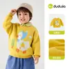 Cardigã Suéter Bebê Dudu Roupa de Outono Malha Infantil Jaqueta de Menino Novo Estilo de Outono Roupa Infantil da Moda para Meninas
