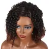 Amazon Peluca de Moda Europea y Americana Nueva Cabello Rizado Medio y Largo Tubo Rizado Mechones Laterales Peluca de Seda de Alta Temperatura Cabello Rizado Caliente Africano