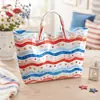 Plataforma independente Temu transfronteiriça nova bolsa de mão à prova d'água PVC+lona para o dia a dia portátil bolsa de ombro bolsa tote