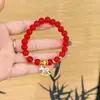 Pulseira de contas fofa de pata de gato caramelo carvão de sorvete para estudantes, meninos e meninas, presente infantil