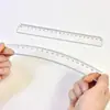 Regla Transparente de Onda 15cm/20cm Regla de Plástico para Dibujo Estudiantil Papelería de Oficina para Aprender Fabricante Fuente Mayorista